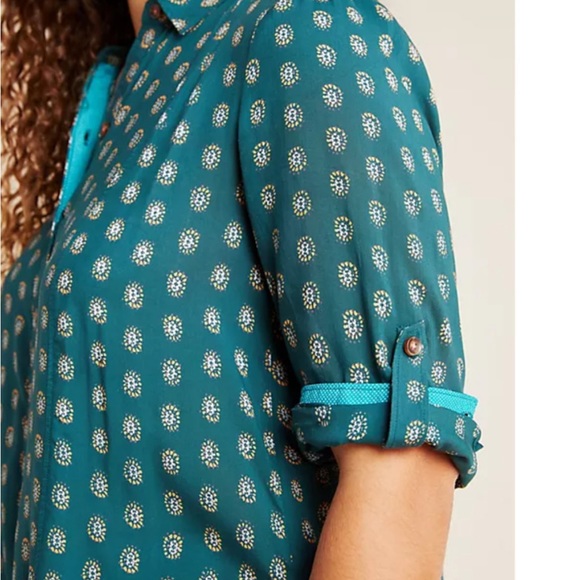 Anthropologie Maeve Monika Button Down  Tunic  Ladies XS - Picture 2 of 7